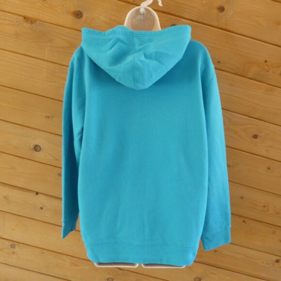 GAP LOGO Hoodie Sweatshirt Light Pastel Blue Cotton Blend Size XL - Picture 6 of 9